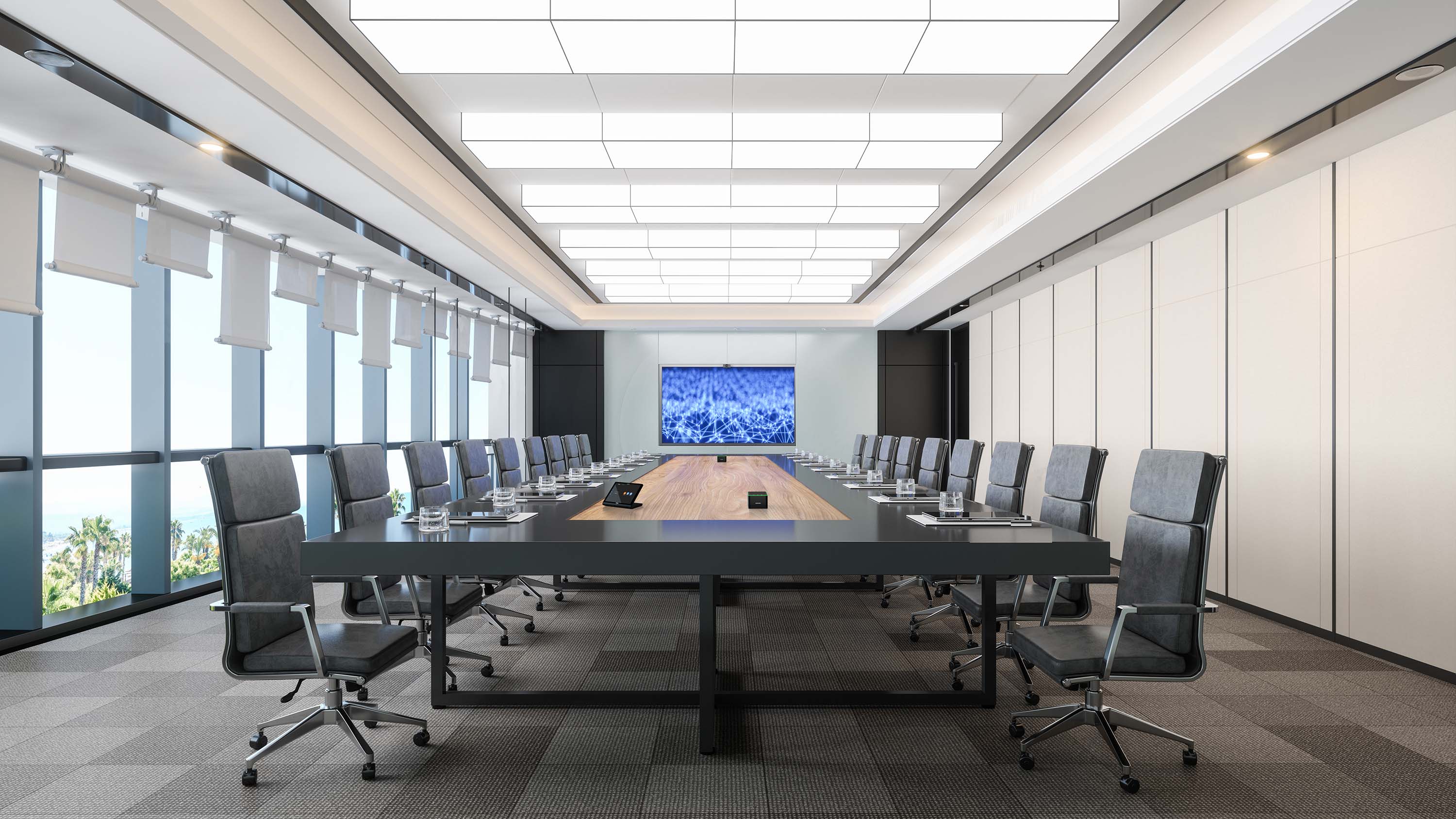 Crestron technology in a conference room