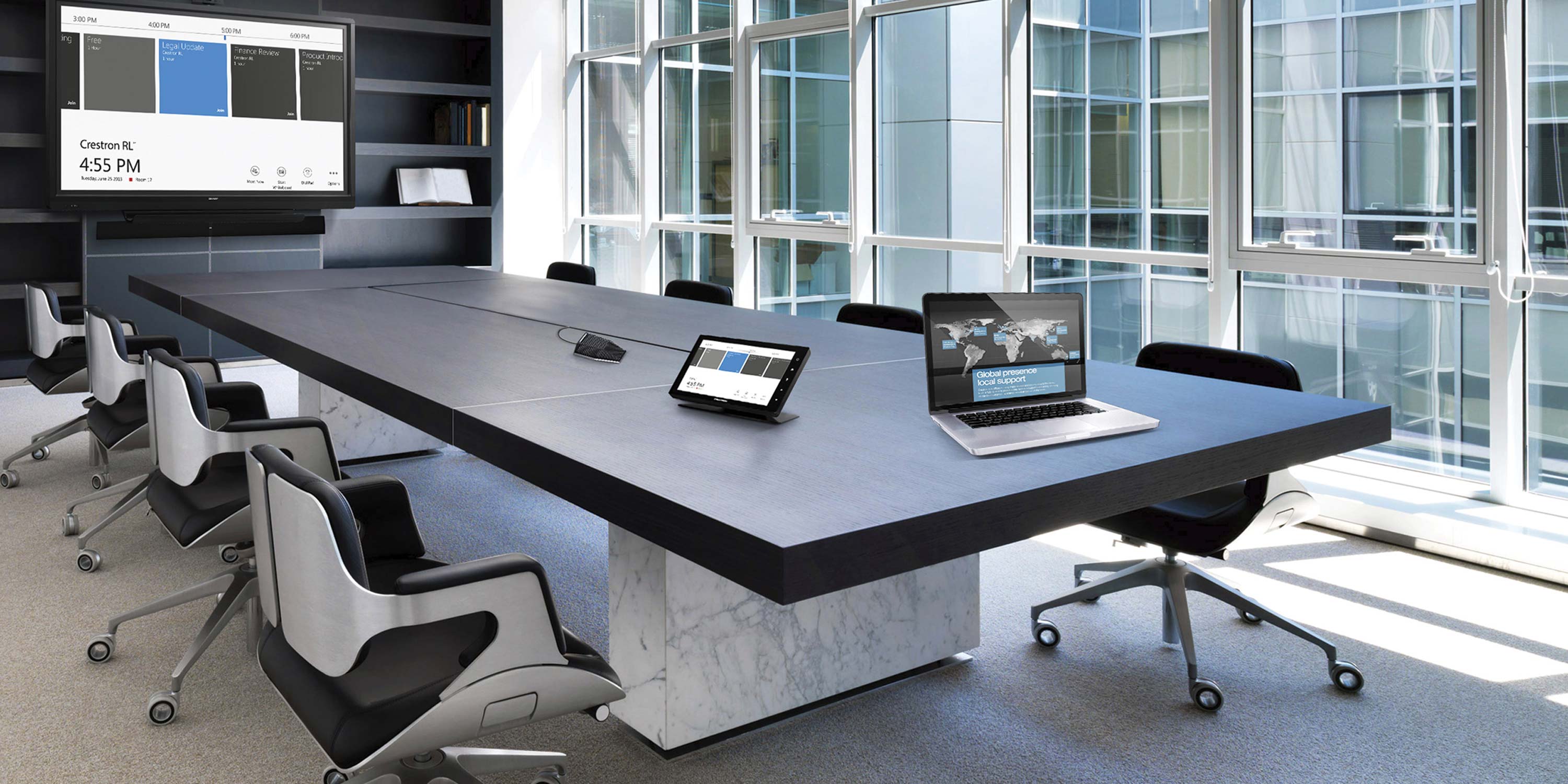 Crestron technology in a conference room