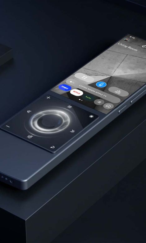 Man watching tv in home theater