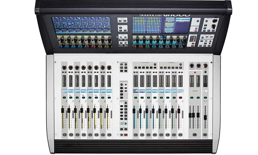 Shure microphone on desk