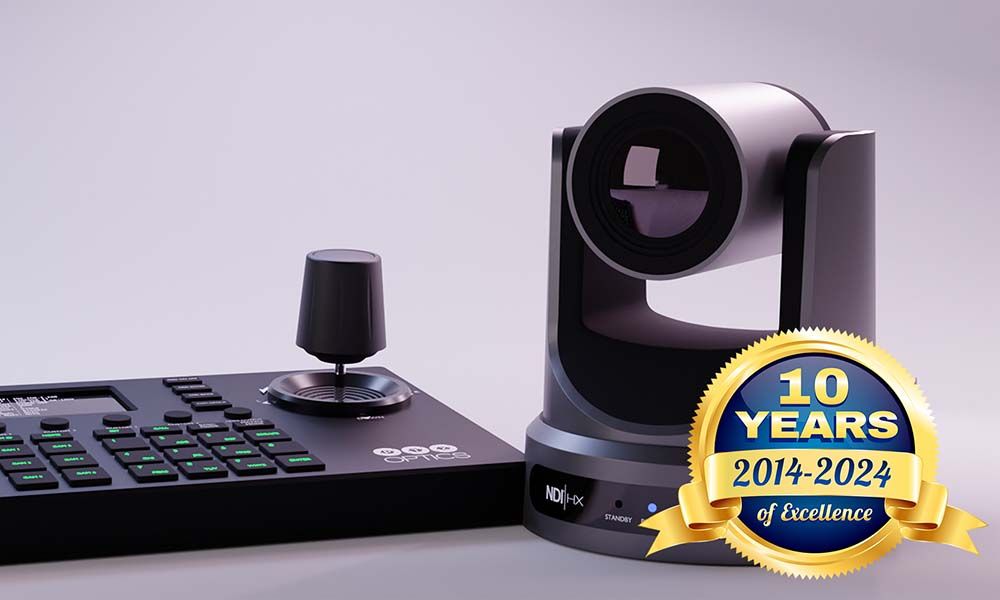 Shure microphone on desk