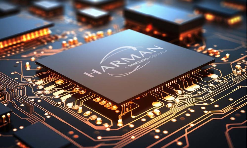 Closeup of harman microchip