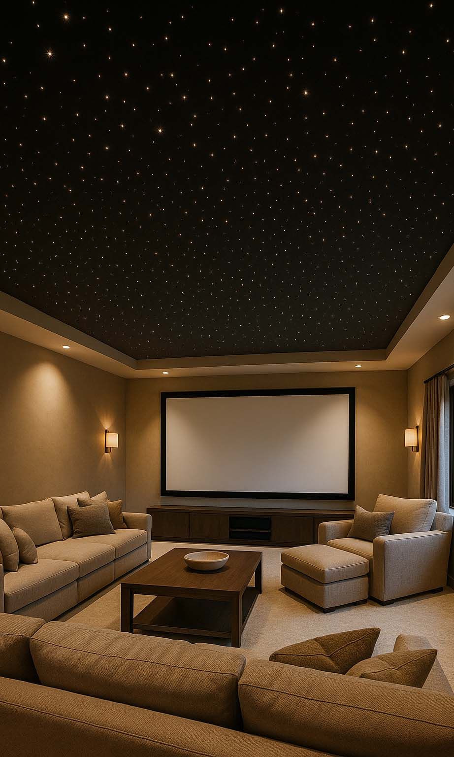 Star Ceilings in a home theater with a Control4 interface