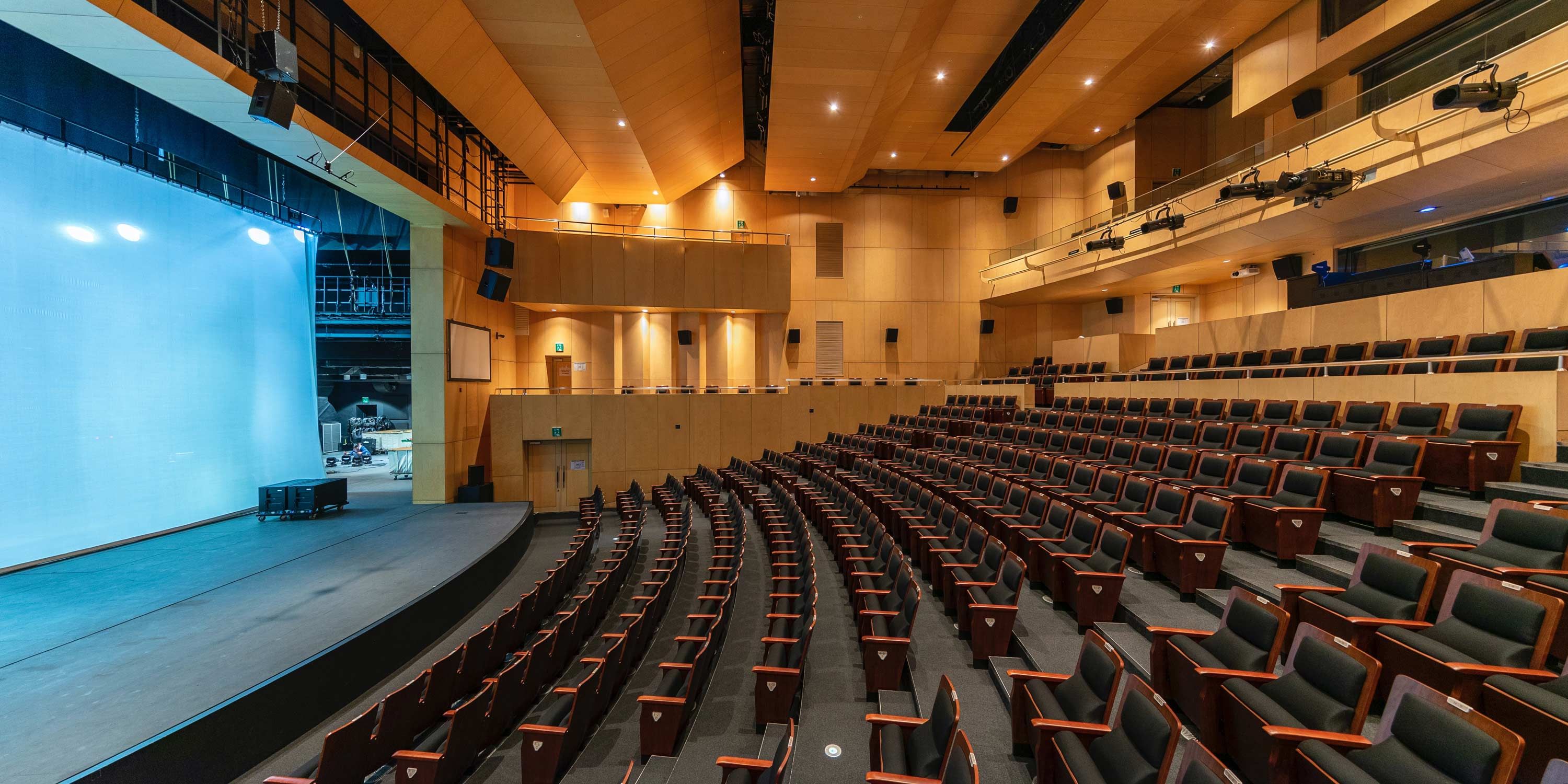 auditorium with stage and lighting